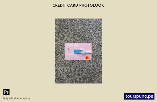 listo para imprimir Angola Banco Keve mastercard photolook plantilla frontal